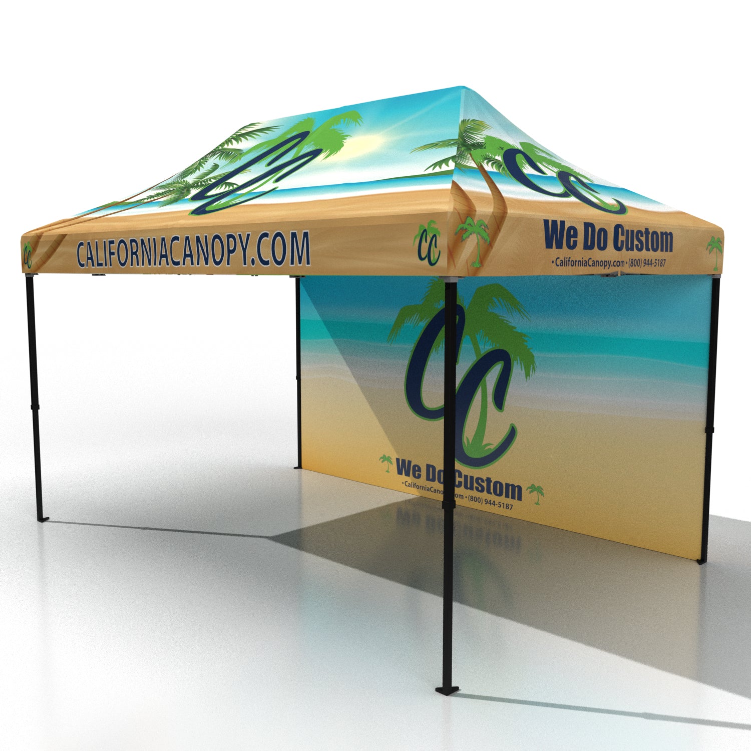 (10'x15') The HEADQUARTER Custom Canopies - Hex (Black Powder Coated ...