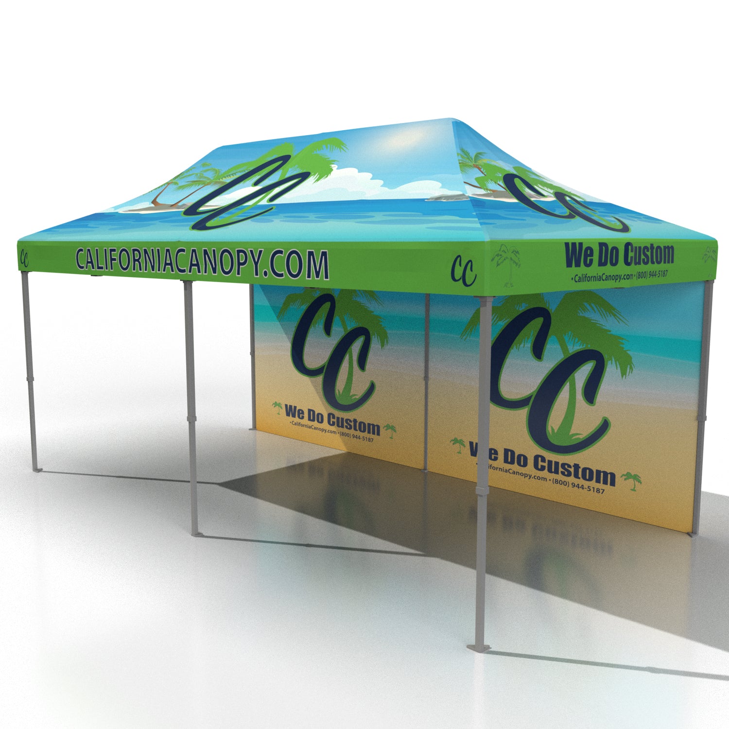 (10'x20') The HEADQUARTER Custom Canopies - Hex (Silver) Aluminum ...