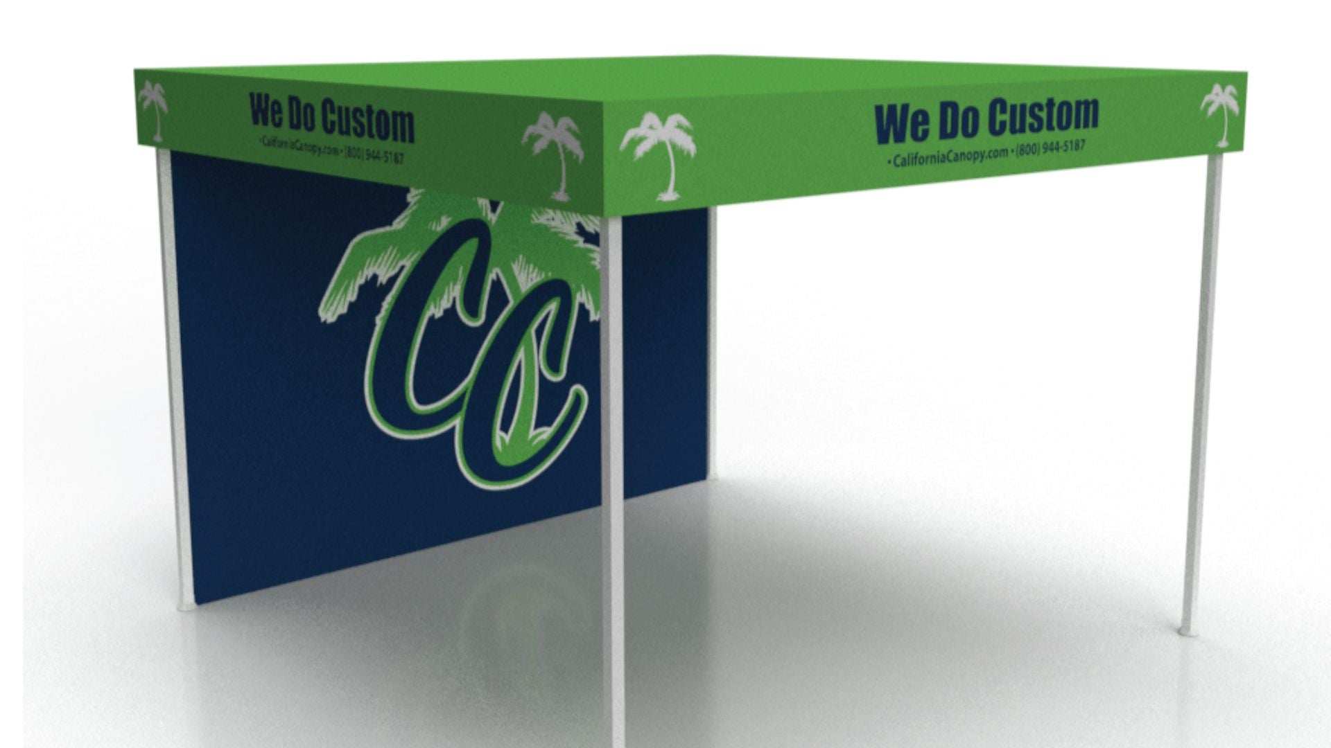 FLAT TOP (10'x10') Custom Canopies - Hexagon Aluminum