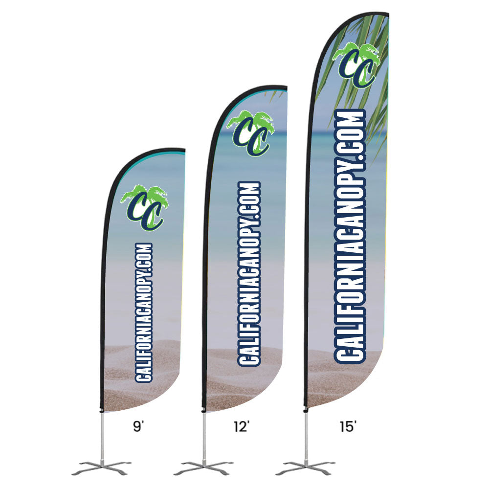 8',11',16' Premium Convex Flags – California Canopy
